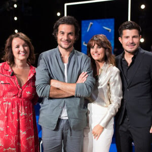 Exclusif - Anne Roumanoff, Amir Haddad, Faustine Bollaert et Vincent Niclo - Backstage de l'enregistrement de l'émission "La boite à secrets" N°6, présentée par F.Bollaert, qui sera diffusée le 13 novembre sur France 3. © Tiziano Da Silva / Bestimage