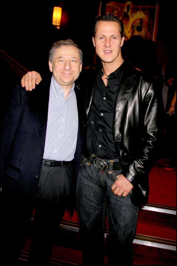 Jean Todt et Michael Schumacher - première du film "Arthur et les Minimoys" à Paris. 