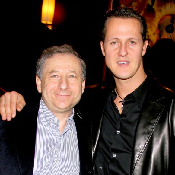 Jean Todt et Michael Schumacher - première du film "Arthur et les Minimoys" à Paris. 