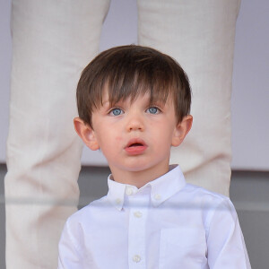 Raphaël, le fils de Charlotte Casiraghi - Grand Prix de Formule E à Monaco le 13 mai 2017. © Michael Alesi / Bestimage