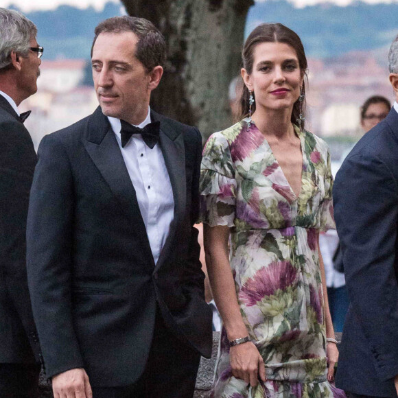 Charlotte Casiraghi et son compagnon Gad Elmaleh - Arrivées pour la soirée de mariage de Pierre Casiraghi et Beatrice Borromeo au château Rocca Angera (château appartenant à la famille Borromeo) à Angera sur les Iles Borromées, sur le Lac Majeur.