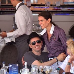 Virginie Coupérie-Eiffel, Gad Elmaleh et Charlotte Casiraghi, Victoria Guinness Niarchos, Khadja Nin Ickx - 20e Jumping International de Monte-Carlo au Port Hercule de Monaco à Monte-Carlo, le 27 juin 2015.