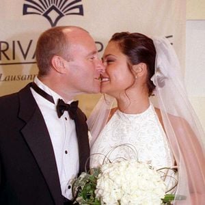 Mariage de Phil Collins et d'Orianne Cevey à l'hôtel Beau-Rivage de Lausanne, en Suisse.