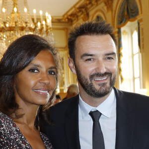 Karine Le Marchand, Cyril Lignac - Cérémonie de remise des insignes de Commandeur dans l'Ordre des Arts et des Lettres à Pierre Hermé et de Chevalier dans l'Ordre des Arts et des Lettres à David Sinapian au Ministère de la Culture à Paris, le 23 septembre 2019. © Marc Ausset-Lacroix/Bestimage