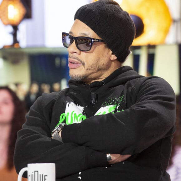 Exclusif - JoeyStarr - Enregistrement de l'émission "Clique" présentée par M. Achour sur Canal Plus à Issy-les-Moulineaux le 9 mars 2020. © Jack Tribeca/Bestimage 