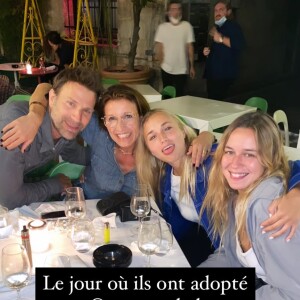 Alexandra Lamy, son ex-compagnon Thomas Jouannet et leur fille Chloé, avec Zoé Marchal, sur Instagram le 11 septembre 2020.