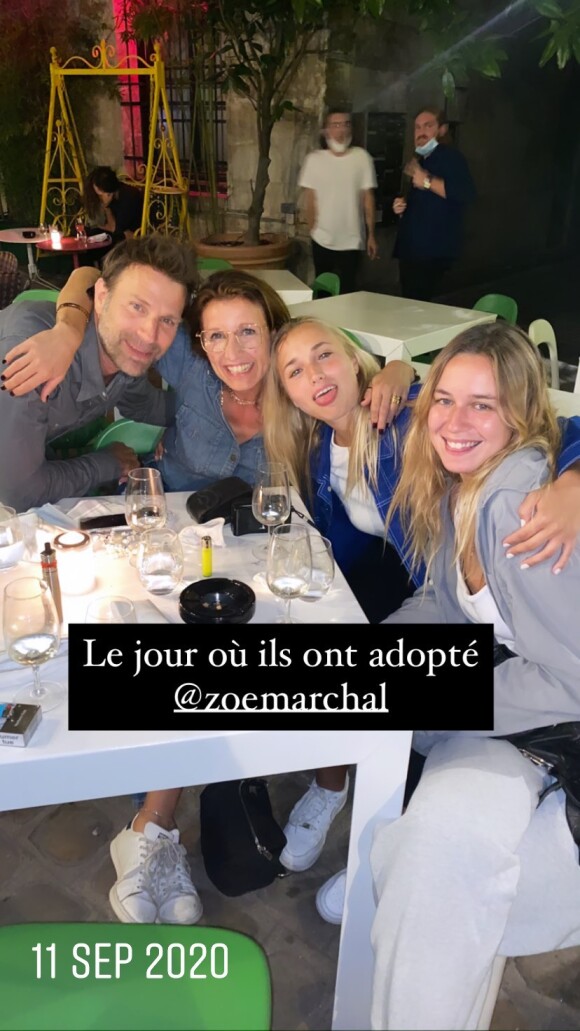 Alexandra Lamy, son ex-compagnon Thomas Jouannet et leur fille Chloé, avec Zoé Marchal, sur Instagram le 11 septembre 2020.