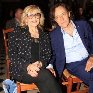 Exclusif - Nicoletta et son mari Jean-Christophe Molinier - Baptême de Marcel, le petit fils de Marcel Campion en l'église Saint-Roch à Paris le 15 juin 2019. © Philippe Baldini/Bestimage 