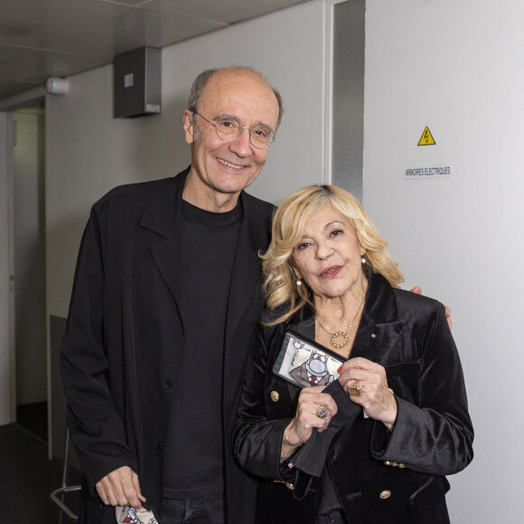 Exclusif - Philippe Geluck et Nicoletta - Backstage de l'enregistrement de l'émission "On est presque en direct" (OEED), présentée par L.Ruquier, et diffusée sur France 2 le 21 novembre 2020 © Jack Tribeca / Bestimage 