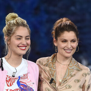 Marie-Ange Casta et sa soeur Laetitia Casta - Emission "Che Tempo Che Fa" à Milan en Italie le 7 avril 2019. 