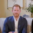 Le prince Harry, duc de Sussex, et Meghan Markle, duchesse de Sussex en interview pour l'émission Engineering A Better World TIME100, le 20 octobre 2020   