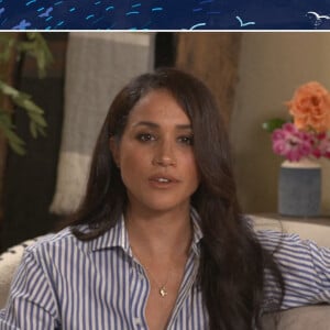 Captures d'écran - Meghan Markle intervient en visioconférence au sommet des femmes les plus puissantes le 30 septembre 2020. 