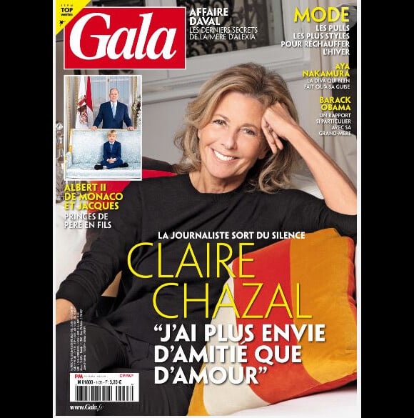 Couverture du magazine "Gala" du 26 novembre avec Claire Chazal