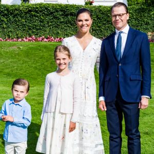La princesse Victoria de Suède, le prince Daniel, la princesse Estelle, le prince Oscar - La famille royale de Suède se retrouve au palais Solliden pour le Victoria Day, l'anniversaire de la princesse Victoria de Suède à Borgholm, été 2020.