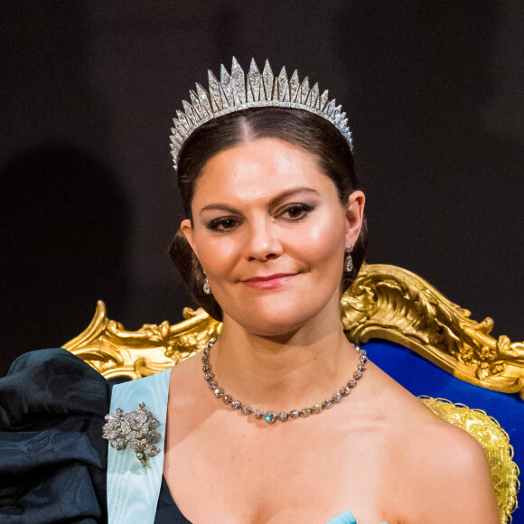 La princesse Victoria de Suède - Cérémonie annuelle du Prix Nobel au "Stockholm Concert Hall", le 10 décembre 2019.