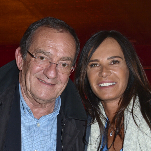 Exclusif - Jean-Pierre Pernaut et sa femme Nathalie Marquay - Les célébrités assistent au One Woman Show de l'humoriste E.Poux "Le syndrome du Playmobil" au Casino de Paris, France, le 15 avril 2019. © Giancarlo Gorassini/Bestimage 