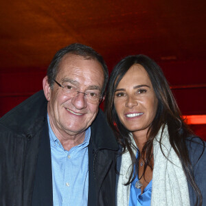 Exclusif - Jean-Pierre Pernaut et sa femme Nathalie Marquay - Les célébrités assistent au One Woman Show de l'humoriste E.Poux "Le syndrome du Playmobil" au Casino de Paris, France, le 15 avril 2019. © Giancarlo Gorassini/Bestimage 