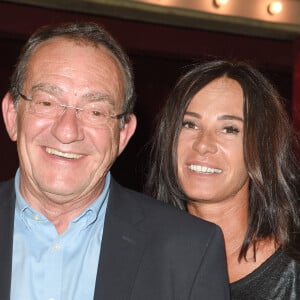 Jean-Pierre Pernaut et sa femme Nathalie Marquay - Les célébrités lors de la générale de la pièce de théâtre "La Tête Dans Les Etoiles" au Théâtre de la Gaîté-Montparnasse à Paris, France, le 24 mai 2018. © Coadic Guirec/Bestimage