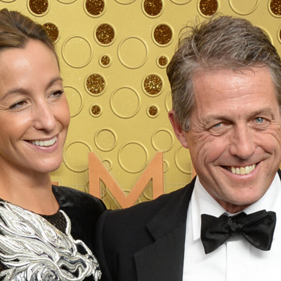 Hugh Grant et sa femme Anna Elisabet Eberstein à la soirée 1st Primetime Emmy Awards à Los Angeles, le 22 septembre 2019