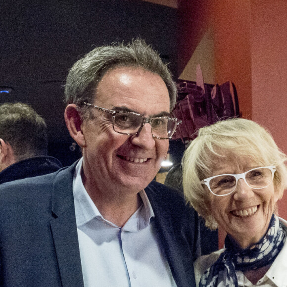 David Kimelfeld (président de la métropole de Lyon) et la critique culinaire Mercotte (Jacqueline Mercorelli) - Inauguration du Food Traboules et du MiHotel à Lyon le 14 janvier 2020. © Sandrine Thesillat/Panoramic/Bestimage