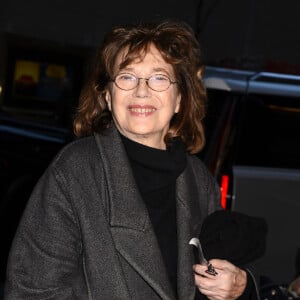 Jane Birkin arrive à l'enregistrement de l'émission "Tonight Show" dans les studios NBC à New York City, New York, Etats-Unis, le 4 mars 2020. © CPA/Bestimage