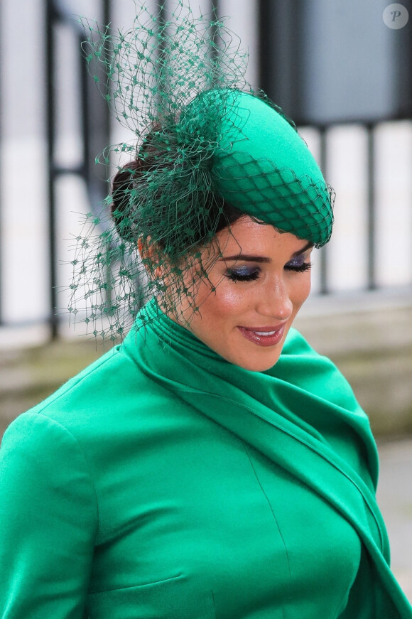 Meghan Markle, duchesse de Sussex - La famille royale d'Angleterre à la sortie de la cérémonie du Commonwealth en l'abbaye de Westminster à Londres, le 9 mars 2020.