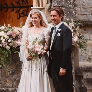Mariage de la princesse Beatrice et Edoardo Mapelli Mozzi à Windsor, le 17 juillet 2020.