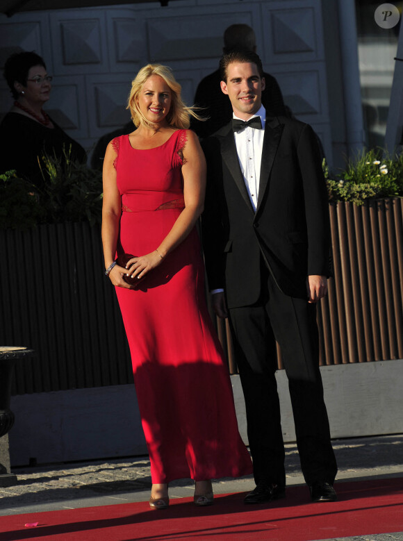 Princesse Theodora de Grece, Prince Philippos de Grece - Arrivees au pre diner royal du mariage de la princesse Madeleine avec Chris O'Neill au Grand Hotel a Stockholm en Suede le 7 juin 2013.