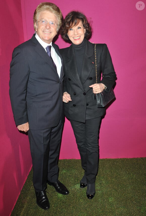 Denise Fabre et son mari Francis Vandenhende - Paris le, 13 Juin 2013 - Soiree privee Piaget a l'Orangerie Ephemere dans le jardin des Tuileries 