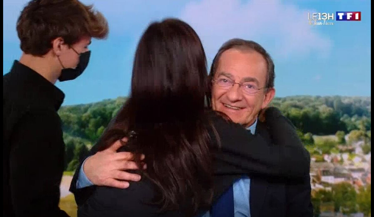 Photo : Jean-Pierre Pernaut avec ses enfants Tom et Lou, sa femme
