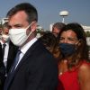 Visite du premier ministre et du ministre de la santé à la Grande-Motte, avec la députée Coralie Dubost. © Alain Robert / Pool / Bestimage