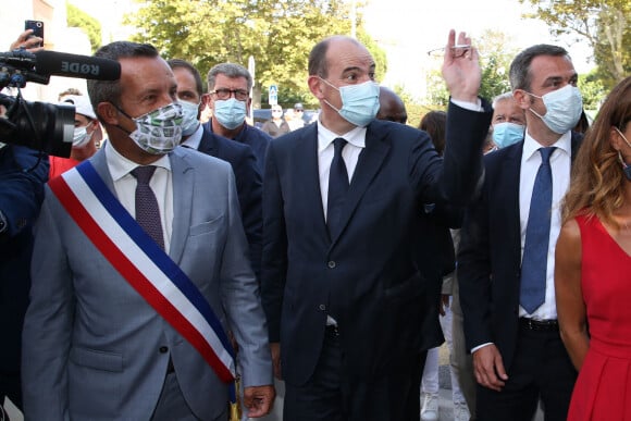 Visite du premier ministre et du ministre de la santé à la Grande-Motte le 11 Août 2020 © Alain Robert / Pool / Bestimage
