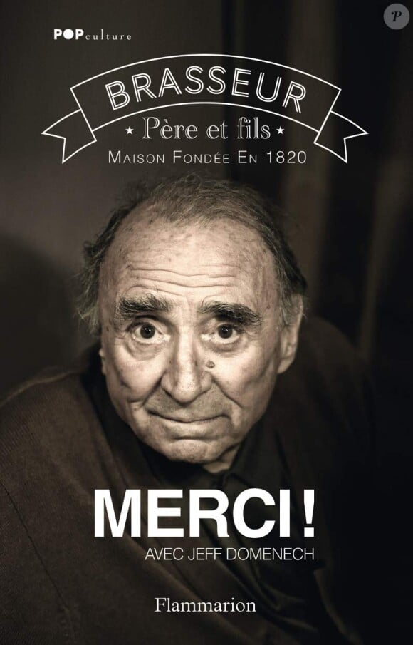 Couverture de "Merci !", l'autobiographie de Claude Brasseur publiée en 2014 chez Flammarion.