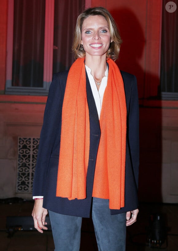 Sylvie Tellier, directrice générale de la société Miss France lors de l'illumination en orange du ministère de l'Intérieur pour symboliser la lutte contre les violences faites aux femmes le 23 novembre 2020. © Panoramic / Bestimage