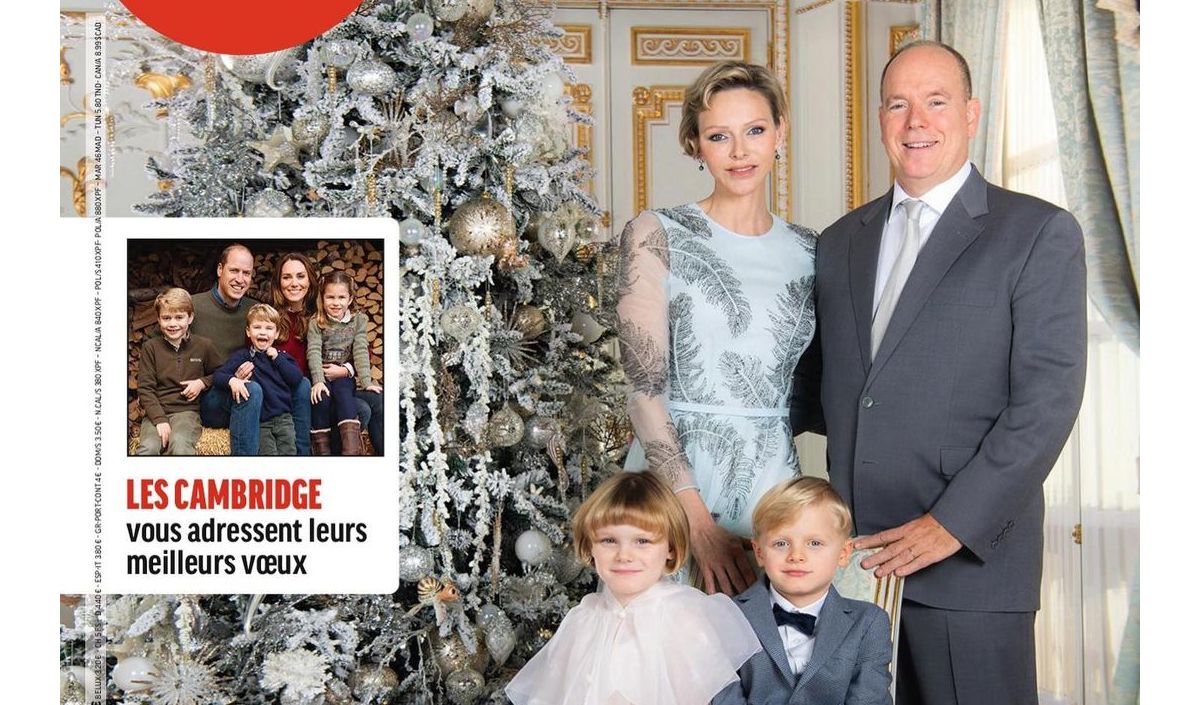 Charlene de Monaco : Princesse des neiges avec Albert et les enfants pour la carte de voeux 2020
