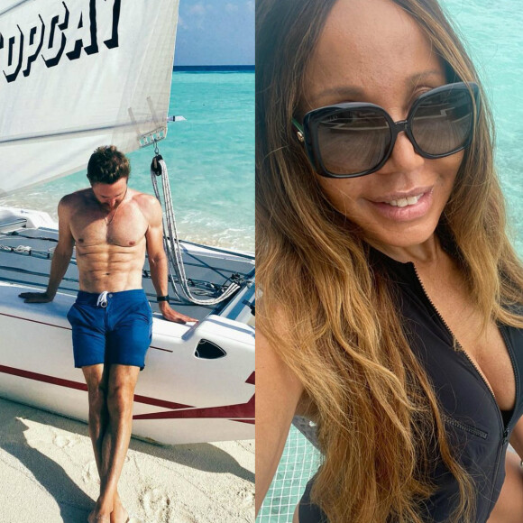 David et Cathy Guetta tous les deux en vacances dans un petit coin de paradis, ensemble ?