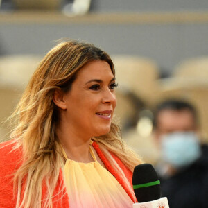 Marion Bartoli enceinte - Les internationaux de tennis de Roland Garros à Paris le 8 octobre 2020. © Chryslene Caillaud / Panoramic / Bestimage 