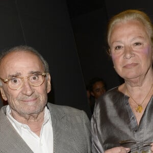 Exclusif - Claude Brasseur et sa femme Michèle - Soirée "Déguster du vin au restaurant Guy Savoy" à Paris le 18 mai 2015.