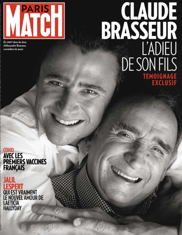 Claude Brasseur et son fils Alexandre en couverture du dernier numéro de Paris Match