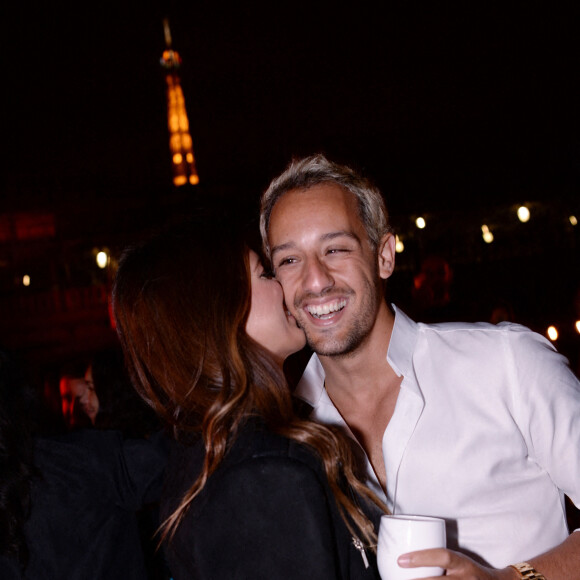 Exclusif - Iris Mittenaere (Miss France et Miss Univers 2016) et son compagnon Diego El Glaoui - Maëva Coucke fête son 26ème anniversaire sur la péniche "Pastel" avec ses amis à Paris le 27 juin 2020. © Rachid Bellak/Bestimage 