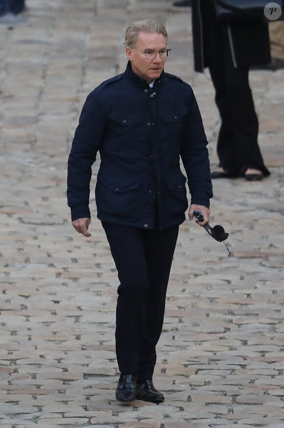 Olivier Royant - Arrivées à l'hommage national à Charles Aznavour à l'Hôtel des Invalides à Paris. Le 5 octobre 2018 © Jacovides-Moreau / Bestimage