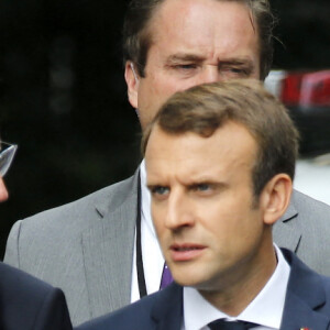 Olivier Royant - Le président Emmanuel Macron se rend à pied au siège de l'ONU pour prononcer son allocution devant la 72ème assemblée générale à New York le 19 septembre 2017.