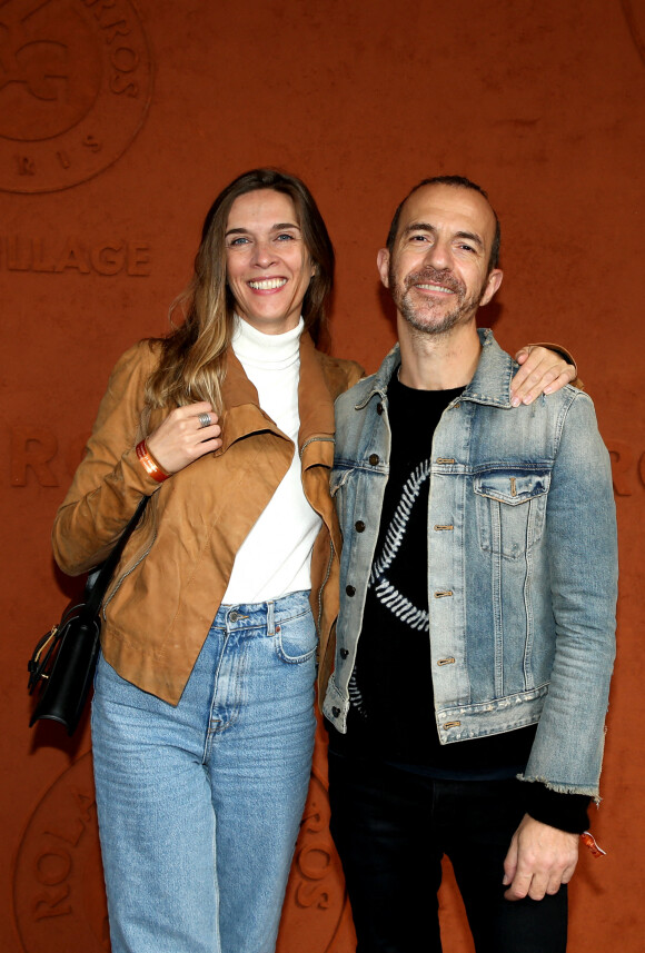 Calogero et sa compagne Marie Bastide au village des internationaux de tennis de Roland Garros le jour de la finale homme Nadal / Djokovic à Paris. © Dominique Jacovides / Bestimage