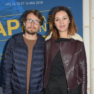 Lorant Deutsch et Marie-Julie Baup - Inauguration du "Village de la santé mentale" sur le Parvis de La Défense à Paris le 14 mai 2018. © Coadic Guirec/Bestimage