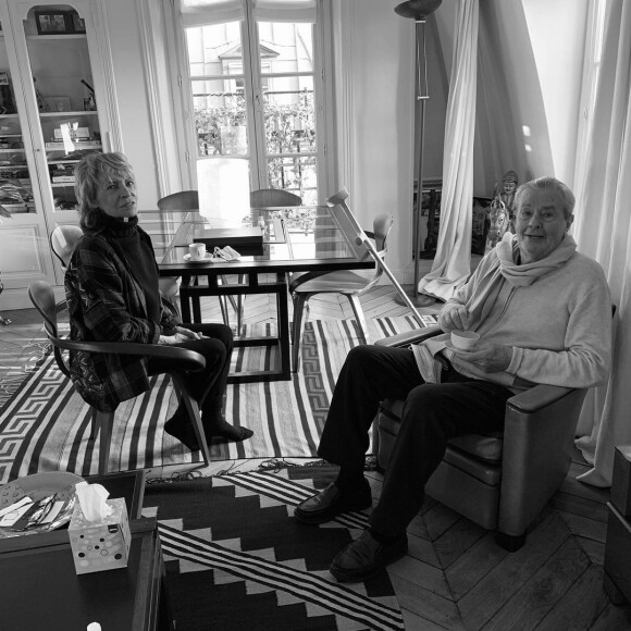 Alain Delon et son ex-femme Nathalie sur Instagram, le 11 janvier 2021.