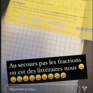 Vitaa galère un peu avec les devoirs de son fils.