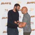 Ramzy Bedia et Eric Judor - Les célébrités posent lors du photocall de l'avant-première du film "Alad'2" au cinéma le grand Rex à Paris le 21 septembre 2018. © Guirec Coadic/Bestimage