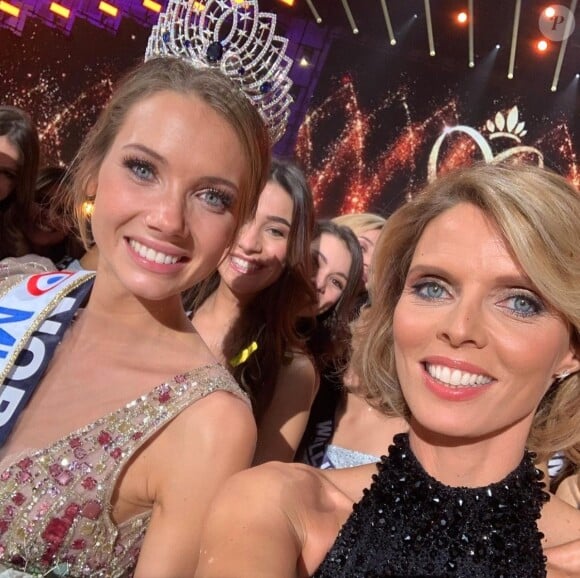 Sylvie Tellier et Amandine Petit sur Instagram, le soir de l'élection de Miss France. Le 20 décembre 2020.