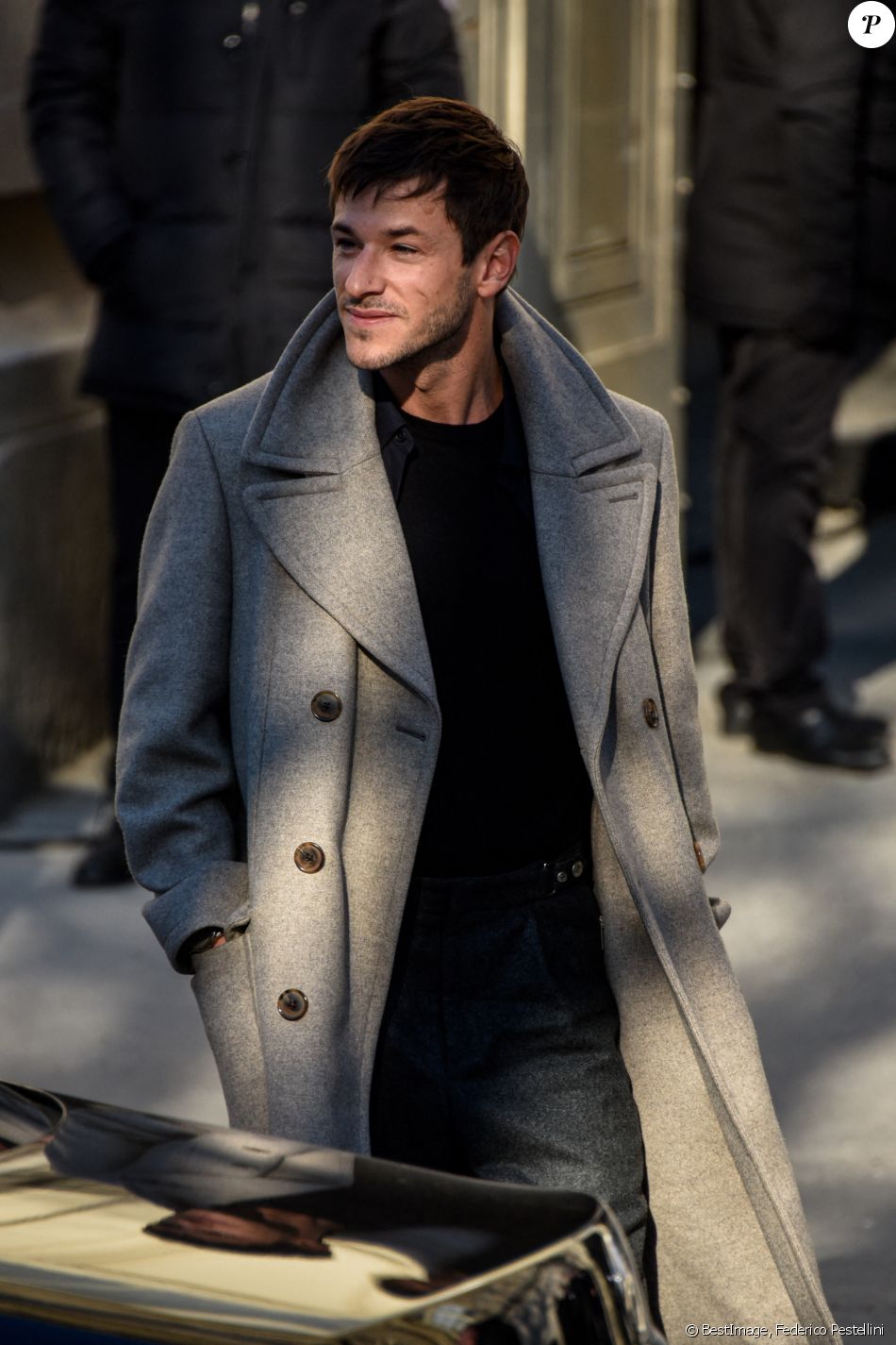 Gaspard Ulliel - Sorties du défilé de mode Haute-Couture printemps-été 2020 "Chanel" au Grand Palais à Paris. Le 21 janvier 2020 © Federico Pestellini / Panoramic / Bestimage
