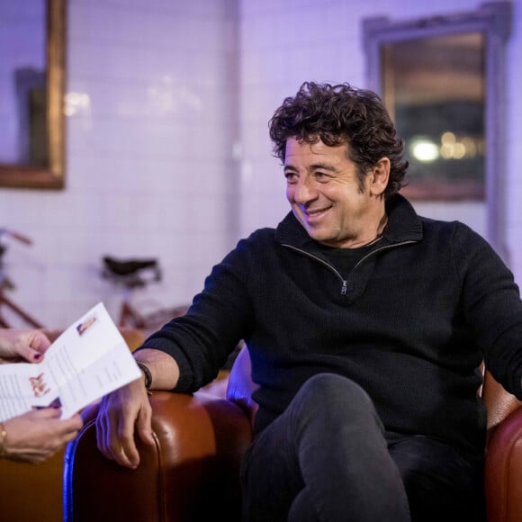 Exclusif - Patrick Bruel lors de l'enregistrement de sa surprise pour l'émission "La Lettre", à La cantine sauvage à La Plaine-Saint-Denis à Paris, présentée par S.Davant, janvier 2021 sur France 2. © Cyril Moreau / Bestimage